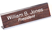 210DN - 2" x 10" Desk Nameplate with Holder