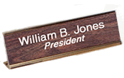 28DN - 2' x 8" Desk Nameplate with Holder