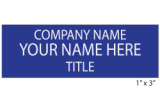 3NT - 3 Line Name Tag with Pin