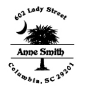 C-506 - Self-Inking Round Address Stamp
