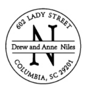 Self-Inking Round Address Stamp