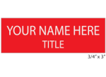 2NT - 2 Line Name Tag with Pin