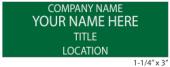 4 Line Name Tag with Pin