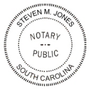 Self-Inking Pink Notary Stamp